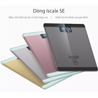 Cân sức khỏe iScale 180kg mặt kính chịu lực - Tặng pin, chọn màu, 136.000 VND 3