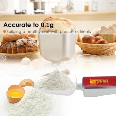 Cân thìa kỹ thuật số 0,05‑500g, Tare, hỗ trợ g/oz/gn/ct/dwt cho bếp gia đình