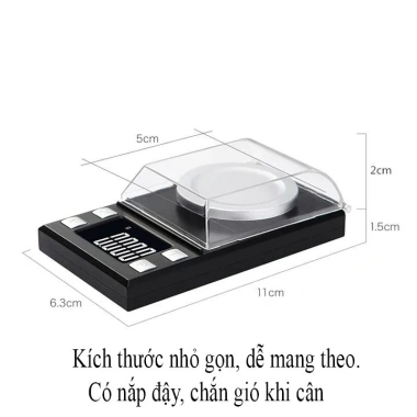 Cân Tiểu Ly Điện Tử 0.001g Độ Chính Xác Cao 50g/100g - Tặng Quả Thử Cân và Pin TBE Shop