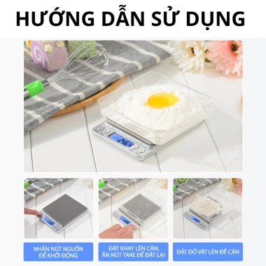 Cân tiểu ly điện tử 0.1g‑3.000g, độ chính xác gần tuyệt đối, cao cấp, kèm pin, giá 150k