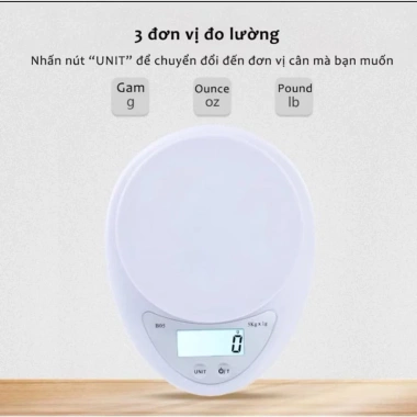Cân tiểu ly điện tử B05 - Đong 1-5kg chính xác, phù hợp bếp pha chế, tặng pin, chỉ 59.000₫