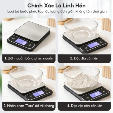 Cân tiểu ly điện tử chống nước 0.1g‑5kg, độ chính xác cao, mini cho thực phẩm, gia vị, thuốc - chỉ 43.700₫