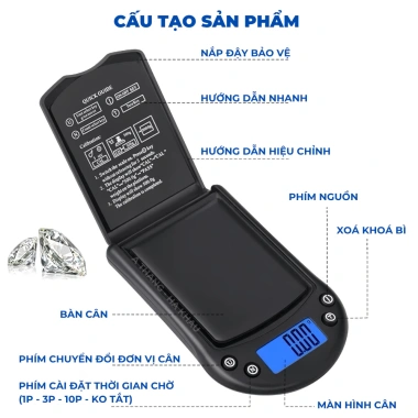 Cân Tiểu Ly Điện Tử Độ Chính Xác 0.01-500g - Nhỏ Gọn, Tiện Lợi, Giá Ưu Đãi 157.5k