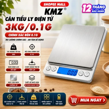Cân tiểu ly điện tử KMZ C105 5kg 0.1g – Chính xác 0.1g, BH 1 năm, chỉ 51.000₫