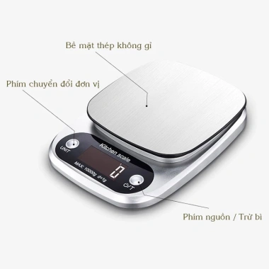 Cân tiểu ly điện tử N5 0.1g - 3kg, bảo hành 1 tháng, giảm giá 495.000đ