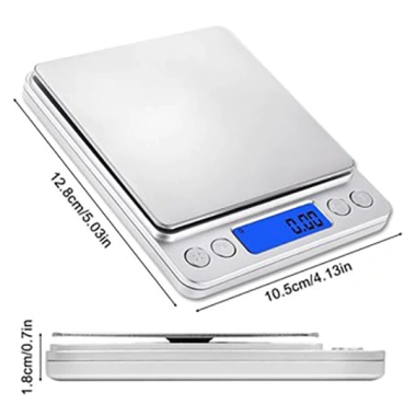 Cân Tiểu Ly Điện Tử Platform 3kg và 2 Khay Nhựa, Mini Inox I-2.000, Giá 75.000đ - Siêu Tiện Lợi 7