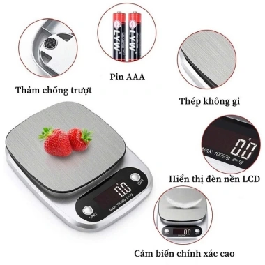 Cân Tiểu Ly Điện Tử YATASMART 1g-10kg Độ Chính Xác Cao 2 Pin Giá 145.000 VND
