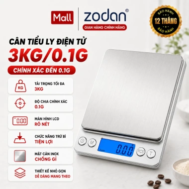 Cân tiểu ly điện tử ZODAN C105 5.0Kg - Chính xác từng gam, có video, BH 1 năm, chỉ 51.000₫ 8