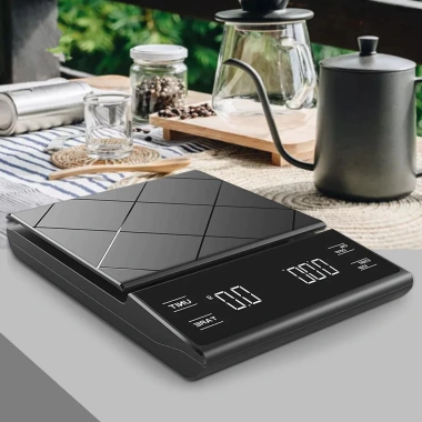 Cân tiểu ly pha cà phê đếm giờ mini 3kg 0.1g E6.002 pin sạc giá ưu đãi 172.500₫