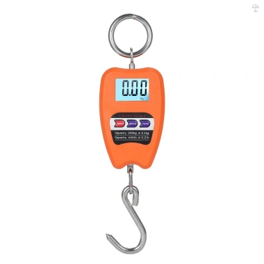 Cân treo kỹ thuật số 440lb Mini 200Kg cầm tay, cảm biến chính xác, móc đa năng cho săn bắn, nông trại, câu cá ngoài trời