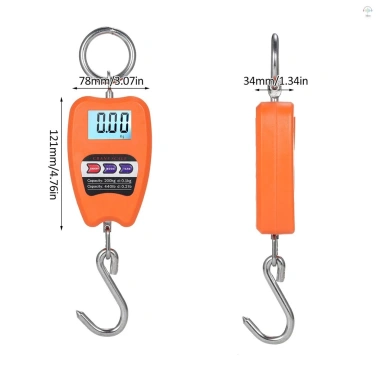 Cân treo kỹ thuật số 440lb Mini 200Kg cầm tay, cảm biến chính xác, móc đa năng cho săn bắn, nông trại, câu cá ngoài trời 7 Cân treo kỹ thuật số 440lb Mini 200Kg cầm tay, cảm biến chính xác, móc đa năng cho săn bắn, nông trại, câu cá ngoài trời 7
