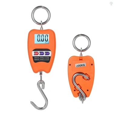 Cân treo kỹ thuật số 440lb Mini 200Kg cầm tay, cảm biến chính xác, móc đa năng cho săn bắn, nông trại, câu cá ngoài trời