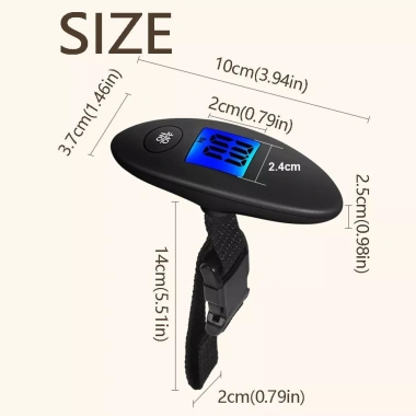 Cân Vali Mini QUINTON LCD Đo Kg/Ib - Độ Chính Xác Cao, Di Động, Bền Cho Du Lịch