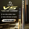 Cán vợt carbon câu đài V5 Agent Rice Fishing 24T cao cấp, tay cầm cao su KK-68 - Giá chỉ 219.000₫