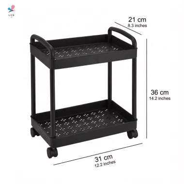 Cán Xe Đựng Đồ Nhựa Di Động Có Bánh Xe - Tiện Lợi Cho Bếp, Tắm, Ngủ & Đồ Ăn Nhẹ