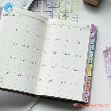 CANAMEK Lịch Sổ Tay Nhật Ký 2.026 Kế Hoạch Hàng Tháng và Tuần, Ghi Chú Việc, Giá 134.892đ