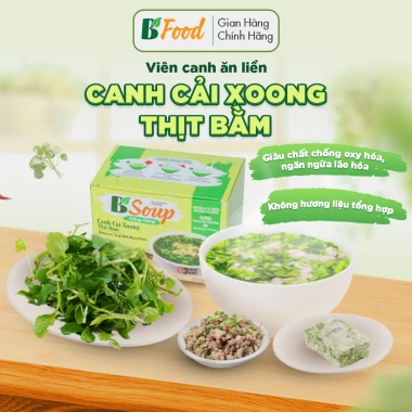 Canh Ăn Liền Cải Xoong Thịt Bằm 5 Viên - Tiện lợi cho Văn Phòng, Giá 50.000đ B' Food