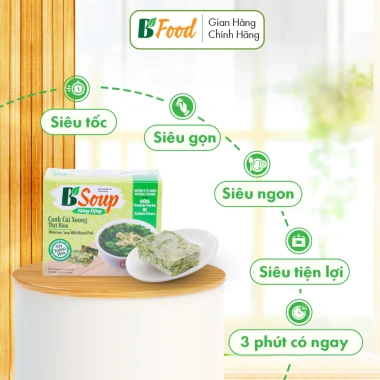 Canh Ăn Liền Cải Xoong Thịt Bằm 5 Viên - Tiện lợi cho Văn Phòng, Giá 50.000đ B' Food 3