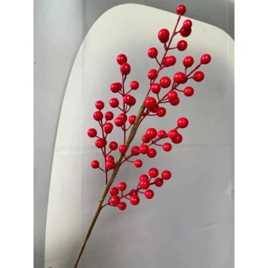 Cành đào đông đỏ 12 nhánh, vàng - Cắm bình Tết, cành dẻ quạt, tú cầu nhũ, 15.000₫ 8