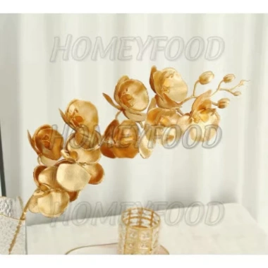 Cành đào đông đỏ 12 nhánh, vàng - Cắm bình Tết, cành dẻ quạt, tú cầu nhũ, 15.000₫ 9