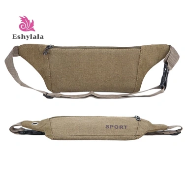 Canvas Fit Waistpack Nam Thể Thao Ngoài Trời Siêu Mỏng Chống Trộm Túi Đeo Bụng Vô Hình