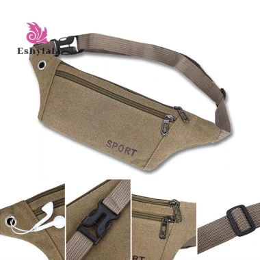 Canvas Fit Waistpack Nam Thể Thao Ngoài Trời Siêu Mỏng Chống Trộm Túi Đeo Bụng Vô Hình