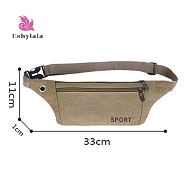 Canvas Fit Waistpack Nam Thể Thao Ngoài Trời Siêu Mỏng Chống Trộm Túi Đeo Bụng Vô Hình