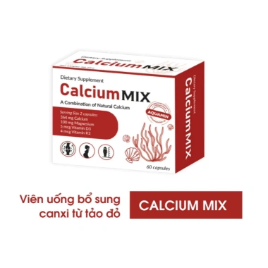 Canxi Tảo Biển Đỏ Bà Bầu Calcium Mix 60 Viên - Dễ Hấp Thu, Hạn Chế Táo Bón, Giá 385k