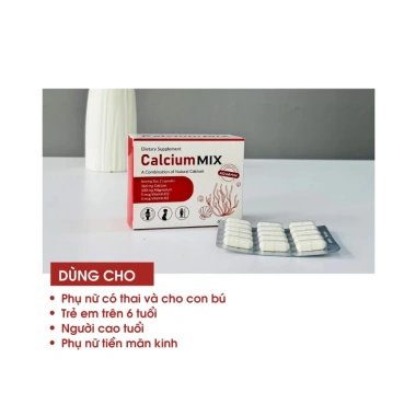 Canxi Tảo Biển Đỏ Bà Bầu Calcium Mix 60 Viên - Dễ Hấp Thu, Hạn Chế Táo Bón, Giá 385k