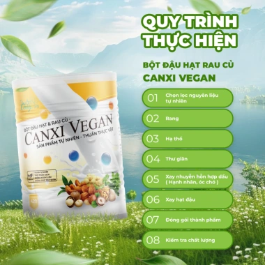 Canxi Vegan 420g Bột Đậu Hạt và Rau Củ - Protein Thực Vật Dinh Dưỡng, Giảm Cân, Thực Phẩm Chay Giá Tốt 265.5k