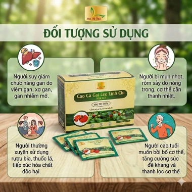 Cao Cà Gai Leo Linh Chi Hòa Tan 25 gói - Thanh nhiệt, giải độc, mát gan, giảm giá 138k 3 Cao Cà Gai Leo Linh Chi Hòa Tan 25 gói - Thanh nhiệt, giải độc, mát gan, giảm giá 138k 3