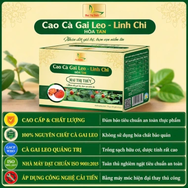 Cao Cà Gai Leo Linh Chi Hòa Tan 25 gói - Thanh nhiệt, giải độc, mát gan, giảm giá 138k