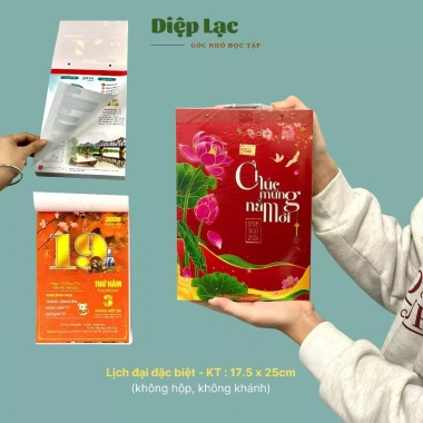 Cao cấp Lịch bloc Bính Ngọ 2.026 TO ĐẠI treo tường - Nhiều kích thước, vpp Diệp Lạc, giá ưu đãi 106.400 VND 3 Cao cấp Lịch bloc Bính Ngọ 2.026 TO ĐẠI treo tường - Nhiều kích thước, vpp Diệp Lạc, giá ưu đãi 106.400 VND 3
