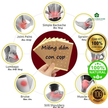 Cao Dán Con Cọp 8 miếng - Giảm đau lưng, cổ, khớp, vai nhanh chóng, thành phần cao động vật & thảo dược, giá ưu đãi 78.440₫
