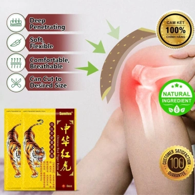 Cao Dán Con Cọp 8 miếng giảm đau lưng, cổ, khớp, vai nhanh, thảo dược động vật 78.448 VND 3