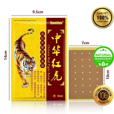 Cao Dán Con Cọp 8 miếng giảm đau lưng, cổ, khớp, vai nhanh, thảo dược động vật 78.448 VND 7