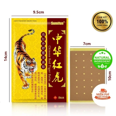 Cao Dán Con Cọp 8 Miếng - Giảm Đau Lưng, Cổ, Khớp, Vai, Thảo Dược 100% - Giá 75,480₫ Cao Dán Con Cọp 8 Miếng - Giảm Đau Lưng, Cổ, Khớp, Vai, Thảo Dược 100% - Giá 75,480₫
