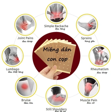 Cao Dán Con Cọp 8 Miếng - Giảm Đau Lưng, Cổ, Khớp, Vai, Thảo Dược 100% - Giá 75,480₫