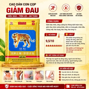 Cao Dán Cọp Shexiang 5/7 Chữ 100 Gói - Chính Hãng, Giá Giảm 410k, Dán Đẹp 3