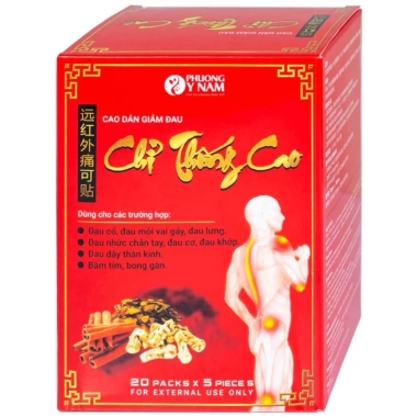 Cao dán giảm đau Chỉ Thống Cao 20 gói x 5 miếng - Giảm đau cổ, vai gáy, lưng hiệu quả, chỉ 125.000 VND 2