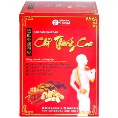 Cao dán giảm đau Chỉ Thống Cao 20 gói x5 miếng Đau cổ, vai gáy, lưng, giá 510.000₫
