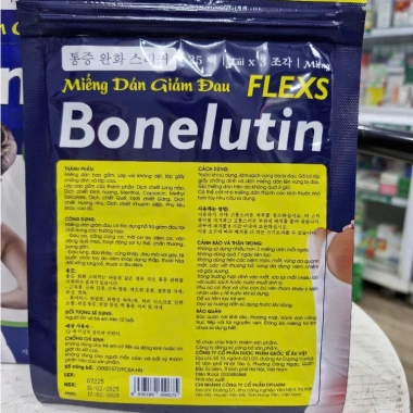 Cao dán giảm đau Flexs BONELUTIN 3 miếng - Giảm đau vai, cơ, lưng, khớp, bong gân chỉ 26.000đ 2 Cao dán giảm đau Flexs BONELUTIN 3 miếng - Giảm đau vai, cơ, lưng, khớp, bong gân chỉ 26.000đ 2