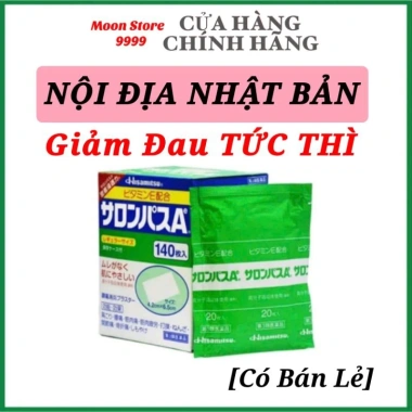 Cao dán giảm đau Salonpas Hisamitsu chuẩn Nhật – giảm nhanh các cơn đau cơ nhức, khớp, bong gân, bầm tím – chỉ 130.000₫
