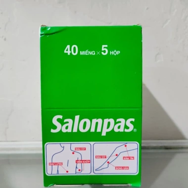 Cao dán giảm đau Salonpas Hisamitsu Full Box 40 miếng x 5 hộp - Giảm đau vai, lưng, cơ, giá ưu đãi 76.000₫