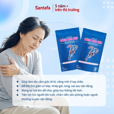 Cao Dán Giảm Đau Thảo Dược Bách Linh Diệu Santafa - Giảm Đau Nhanh, Không Kích Ứng Da, Túi 5 Miếng 49k 3 Cao Dán Giảm Đau Thảo Dược Bách Linh Diệu Santafa - Giảm Đau Nhanh, Không Kích Ứng Da, Túi 5 Miếng 49k 3
