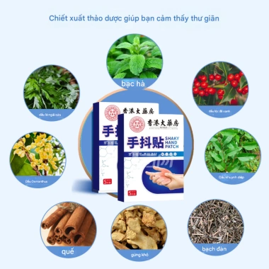 Cao Dán Giảm Run Tay Chân Thảo Dược Hongkong 5 Miếng - Giá 199k, Cải Thiện Run