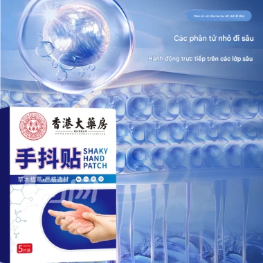 Cao Dán Giảm Run Tay Chân Thảo Dược Hongkong 5 Miếng - Giá 199k, Cải Thiện Run 9 Cao Dán Giảm Run Tay Chân Thảo Dược Hongkong 5 Miếng - Giá 199k, Cải Thiện Run 9