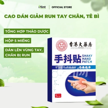 Cao Dán Giảm Run Tay Chân Thảo Dược Hongkong 5 Miếng - Giá 199k, Cải Thiện Run 10 Cao Dán Giảm Run Tay Chân Thảo Dược Hongkong 5 Miếng - Giá 199k, Cải Thiện Run 10