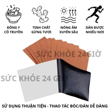 Cao dán gừng thảo dược giảm đau mỏi xương khớp, tê bì tay chân - 50 miếng 28.000đ 6