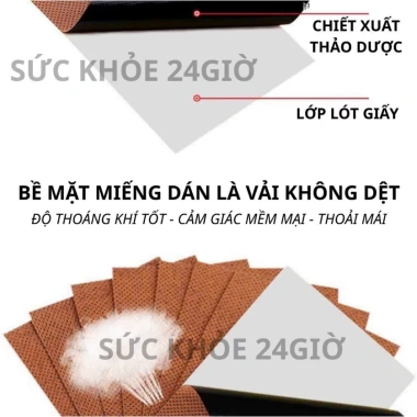 Cao dán gừng thảo dược giảm đau mỏi xương khớp, tê bì tay chân - 50 miếng 28.000đ 8